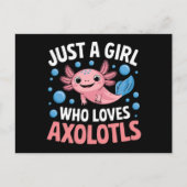 AxolotlかわいいAxolotlsを愛する女の子だけ ポストカード (正面)