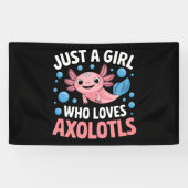 AxolotlかわいいAxolotlsを愛する女の子だけ 横断幕 (横)
