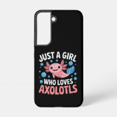 AxolotlかわいいAxolotlsを愛する女の子だけ Samsung Galaxyケース (裏面)