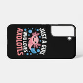 AxolotlかわいいAxolotlsを愛する女の子だけ Samsung Galaxyケース (裏面横)