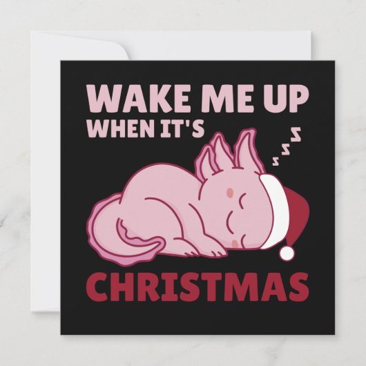 Axolotlそれがクリスマスの時に私を起こす招待状 招待状 (正面)
