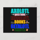 Axolotlの質問読ブックはカラー頭が切れるワードを取得 ポストカード (正面)