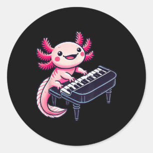Axolotlの遊ピアノAxolotlsミュージシャン音楽 ラウンドシール