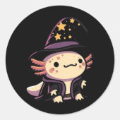 Axolotlウィザード – ファンタジーペット ラウンドシール (正面)