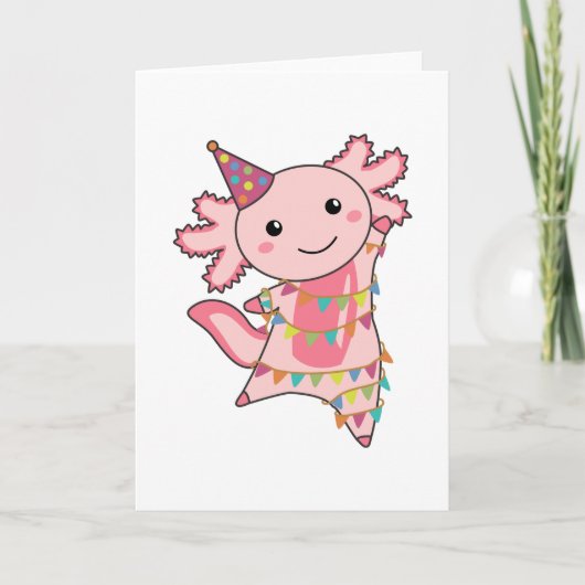 AxolotlウィッシュハッピーバースデーへAxolotls カード (正面)