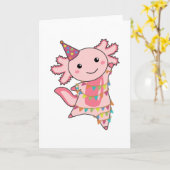 AxolotlウィッシュハッピーバースデーへAxolotls カード (黄色い花)