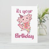 AxolotlウィッシュハッピーバースデーへAxolotls Adul 招待状 (スタンド正面)