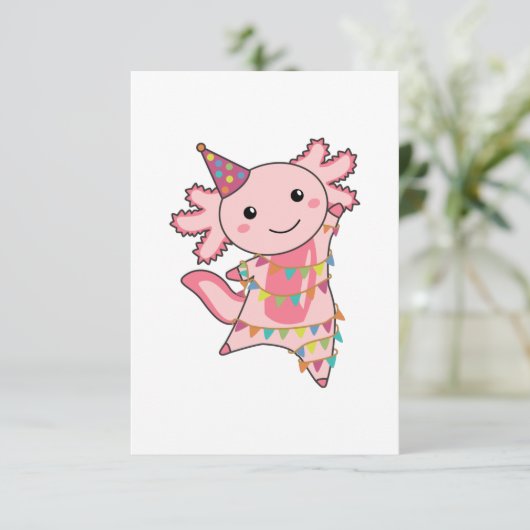 AxolotlウィッシュハッピーバースデーへAxolotls Adul 招待状 (スタンド正面)