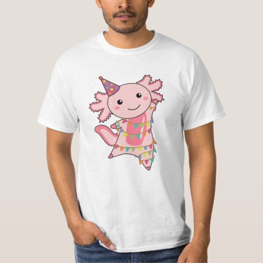 AxolotlウィッシュハッピーバースデーへAxolotls T-Sh Tシャツ (正面)