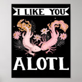 Axolotlカップルの友人の私はあなたを愛するLotlかわいい ポスター (正面)