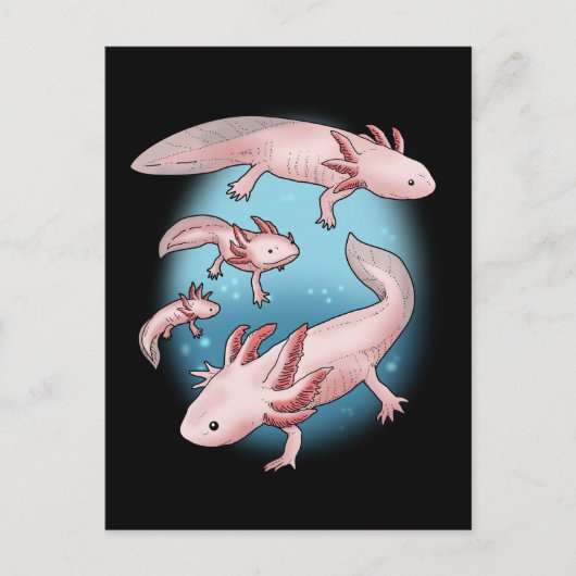 Axolotlギフト子供たちかわいいAxolotlギフト男性Axolotl ポストカード (正面)