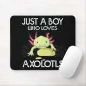 Axolotlギフト日本のアニメAを愛する少年 マウスパッド (マウス)