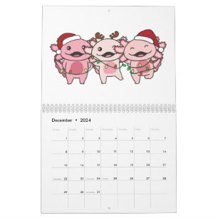 Axolotlクリスマスウィンター動物Axolotls カレンダー