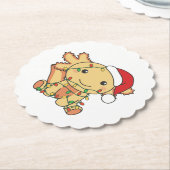 Axolotlクリスマスウィンター動物Axolotls ペーパーコースター (アングル)