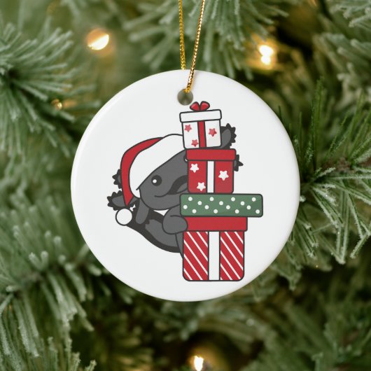 Axolotlクリスマスギフト冬の動物Axolotl セラミックオーナメント (ツリー)