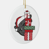 Axolotlクリスマスギフト冬の動物Axolotl セラミックオーナメント (右)