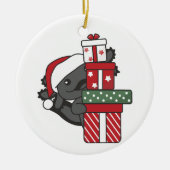 Axolotlクリスマスギフト冬の動物Axolotl セラミックオーナメント (正面)