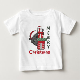 Axolotlクリスマスギフト冬の動物Axolotl ベビーTシャツ