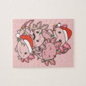 AxolotlクリスマスツリーChristmas Animals Axolotls ジグソーパズル (横)