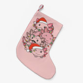 AxolotlクリスマスツリーChristmas Animals Axolotls スモールクリスマスストッキング (正面 (吊り時))