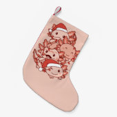 AxolotlクリスマスツリーChristmas Animals Axolotls スモールクリスマスストッキング (正面 (吊り時))