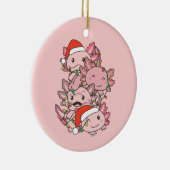 AxolotlクリスマスツリーChristmas Animals Axolotls セラミックオーナメント (右)