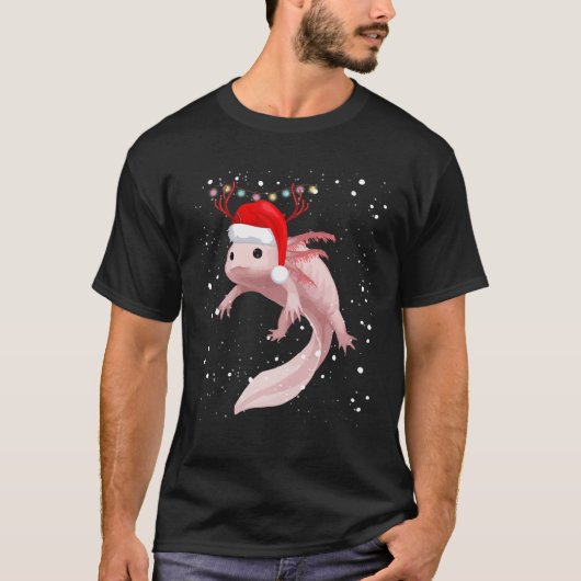 AxolotlクリスマスパジャマキッズユースかわいいAxolotl X Tシャツ (正面)