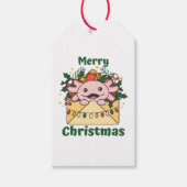 Axolotlクリスマスレターウィンター動物Axolotls ギフトタグ (正面)