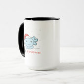 Axolotlクリスマス雪の冬の動物Axolotls マグカップ (正面左)