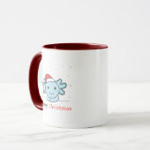 Axolotlクリスマス雪の冬の動物Axolotls マグカップ (正面左)