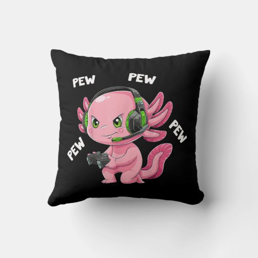 Axolotlゲームのギフト男の子女の子アニメビデオゲームP クッション (裏面)