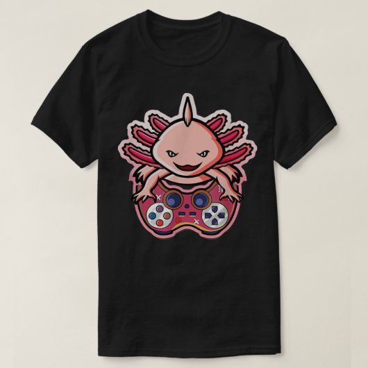 Axolotlゲーム子供たち男の子女の子アニメビデオゲームGa Tシャツ (デザイン正面)