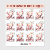 Axolotlステッパーソナライズされたクパック – 名前をカスタムする シール (シート)