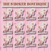 Axolotlステッパーソナライズされたクパック – 名前をカスタムする シール