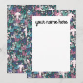 Axolotlパーソナライズされたノートカード サンキューカード (正面/裏面)