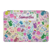 Axolotlピンクの階段名前をカスタムするiPadケース