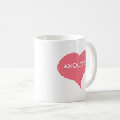 AXOLOTLピンクラブハート コーヒーマグカップ (正面右)