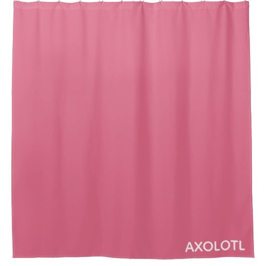 Axolotlピンク色名 シャワーカーテン (正面)