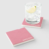 Axolotlピンク色名 ストーンコースター (横)