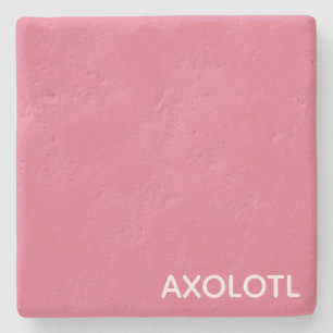 Axolotlピンク色名 ストーンコースター