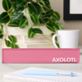 Axolotlピンク色名 デスクネームプレート