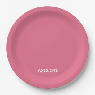 Axolotlピンク色名 ペーパープレート