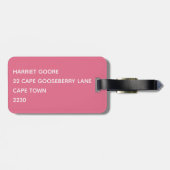 Axolotlピンク色名 ラゲッジタグ (裏面横)