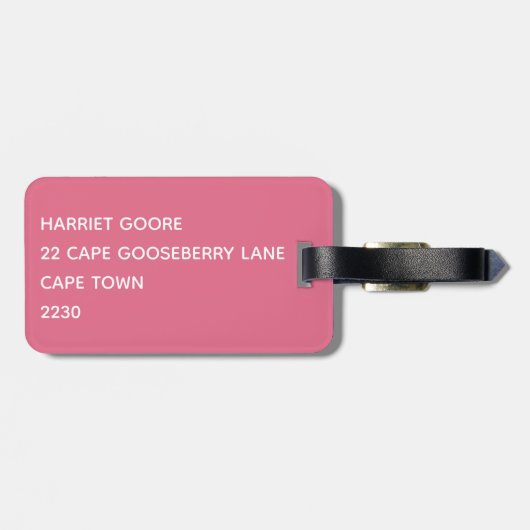 Axolotlピンク色名 ラゲッジタグ (裏面横)