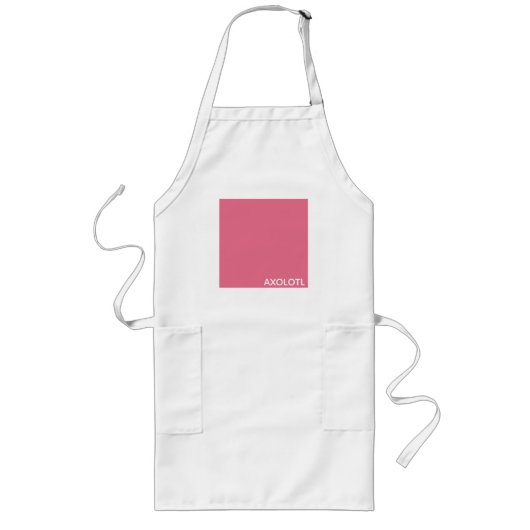 Axolotlピンク色名 ロングエプロン (正面)