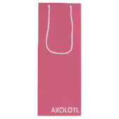 Axolotlピンク色名 ワインギフトバッグ (正面)