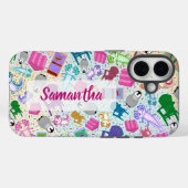 Axolotlピンク階段Apple iPhone 16ケース丈夫 Case-Mate iPhoneケース (裏面 (横))