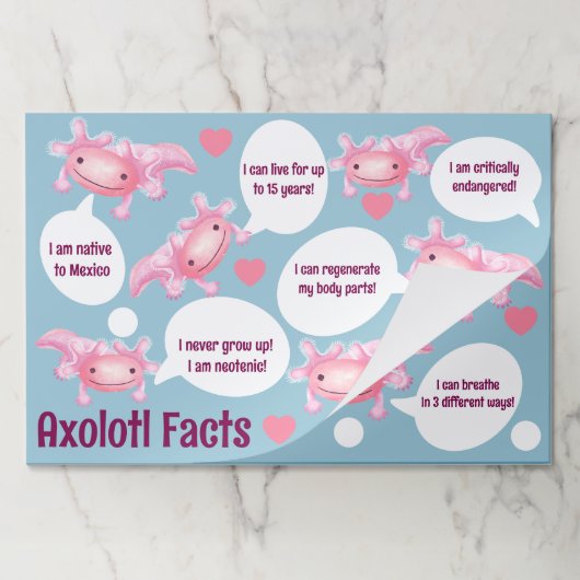 Axolotlファクト大きなティアウェイ紙パッド ペーパーパッド (折り畳み)