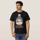 AxolotlフィッシュタンクAxolotl質問かわいいアニメキッド Tシャツ (正面フル)