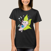 Axolotlブックワーム女の子の男の子の読本のAxolotl Tシャツ (正面)